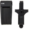 ULAC Type-X Folding Hardened Steel Key Lock 6mm x 70cm-LKUF202BK-Pushbikes